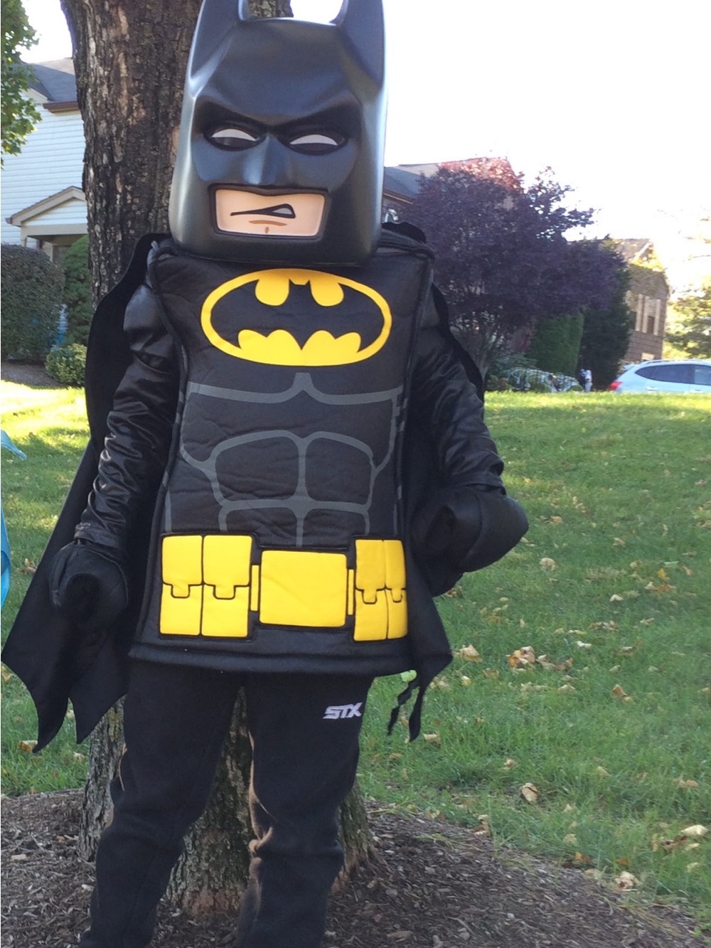LEGO Batman Kids Halloween Costume Size 4-6 Mask Cape Muscle Suit